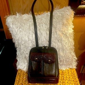 BRIGHTON CROCODILE LEATHER CROSSBODY BAG